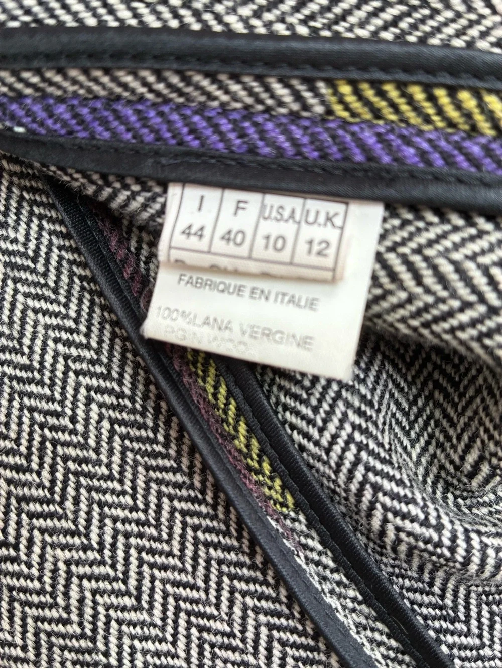 VINTAGE Emilio Pucci  Abstract Italian Wool Blazer